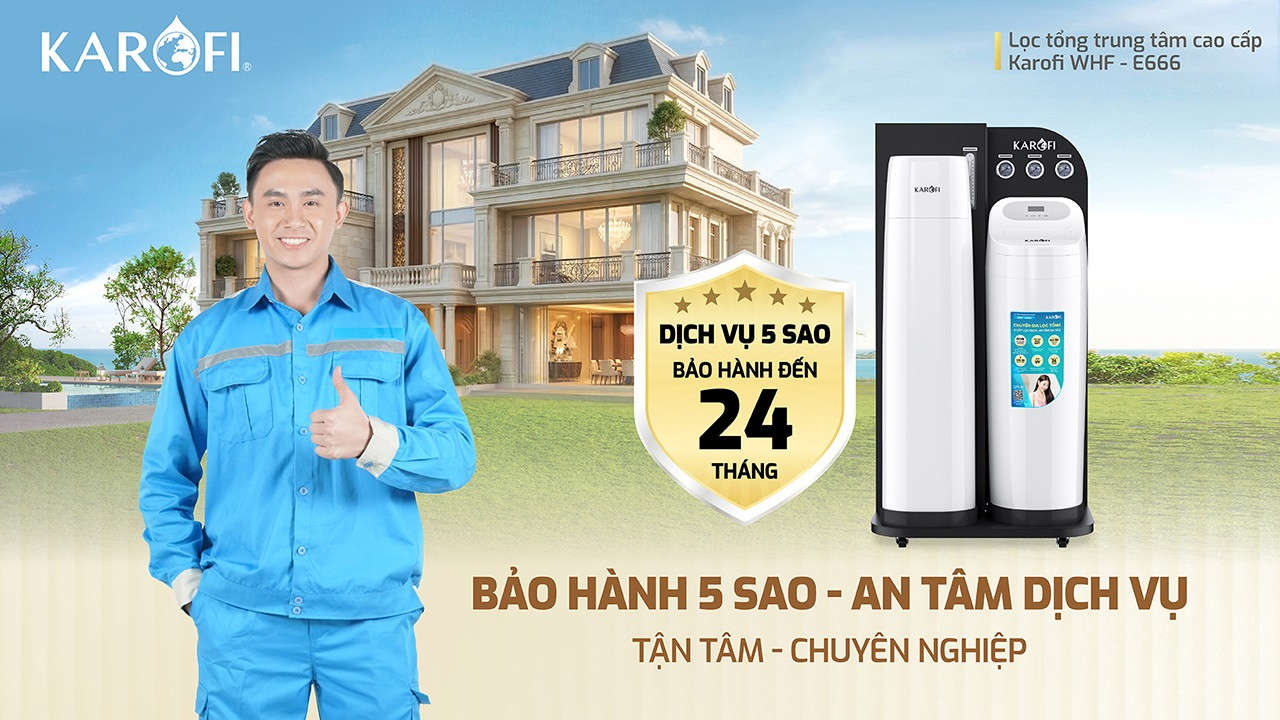 Lọc tổng trung tâm cao cấp Karofi WHF - E666